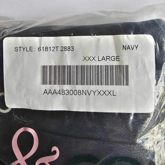 Kim & Co, Women's Faux Leather Knit Comfort Pant with Pockets - Navy. Size: XXXL - Picture 4 of 7